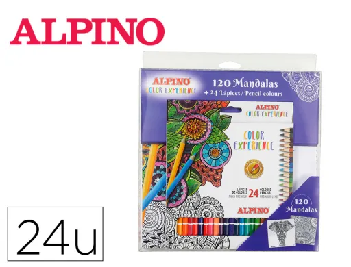 Set de Desenho Alpino Color Experience 24 Lápis de Cor e Livro de 120 Mandalas