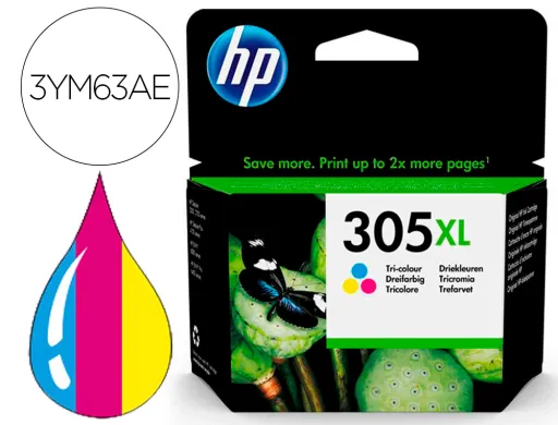 Tinteiro HP 305xl Deskjet 1210 / 1212 / 1255 / 2732 / 2752 / 4155 / 4158 Envy 6020 / 6052 /6055 / 6420 Tricor 200 Pagin