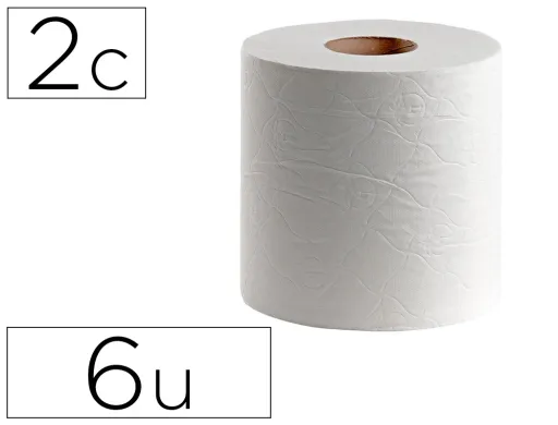 Papel Seca Mãos Dahi 2 Capas Celulose Lisa 210 mm x 150 mt Pack de 6 Rolos