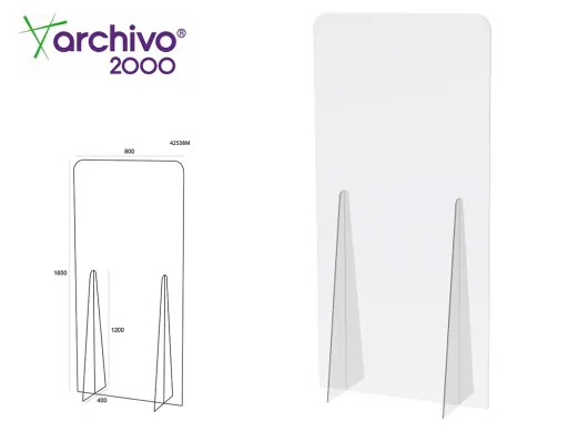 Visor de Proteção Archivo 2000 de Pe Metacrilato Transparente 900x1850 mm