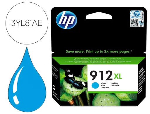 Tinteiro HP 912 XL Officejet 8010 / 8020 / 8035 Ciano 825 Pag