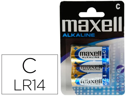 Pilha Maxell Alcalina 1,5 V Tipo C Lr14 Blister de 2 Unidades