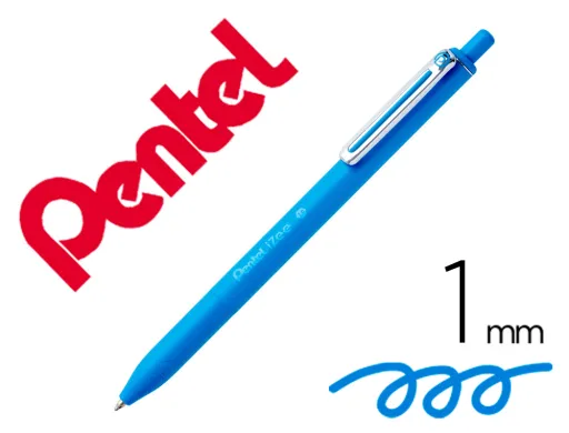 Esferográfica Pentel Izee Ponta de 1,0mm Retrátil Cor Azul Ceu