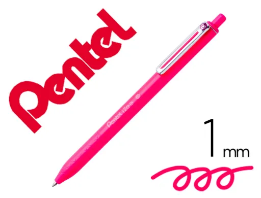 Esferográfica Pentel Izee Ponta de 1,0mm Retrátil Cor Rosa