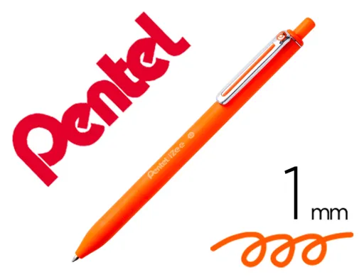 Esferográfica Pentel Izee Ponta de 1,0mm Retrátil Laranja