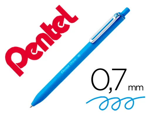 Esferográfica Pentel Izee Ponta de 0,7mm Retrátil Cor Azul Ceu