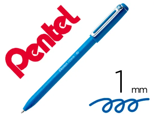 Esferográfica Pentel Izee Ponta de 1,0mm com Tampa Cor Azul Ceu