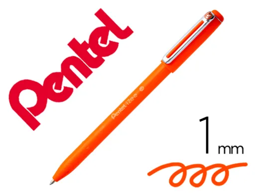 Esferográfica Pentel Izee Ponta de 1,0mm com Tampa Laranja