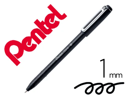 Esferográfica Pentel Izee Ponta de 1,0mm com Tampa Cor Preta