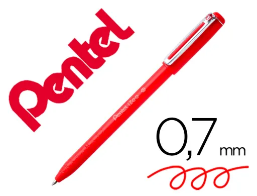 Esferográfica Pentel Izee Ponta de 0,7mm com Tampa Cor Vermelho