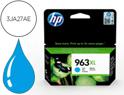 Tinteiro HP 963 XL Officejet Pro 9010 / 9020 / 9022 / 9023 / 9025 Ciano 1600 Paginas