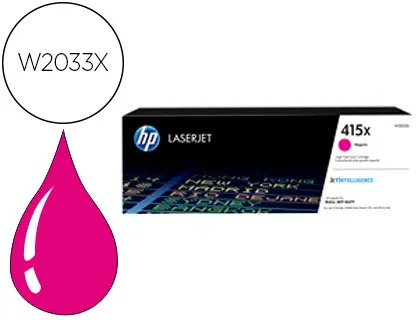 Toner HP 415x Laser Cor M454 / Mfp M479 Magenta 6000 Páginas