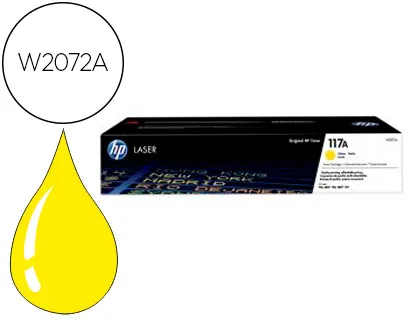 Toner HP 117a Laser Cor 150a / 150nw / 178nw / 178nwg / 179fnw Amarelo 700 Páginas