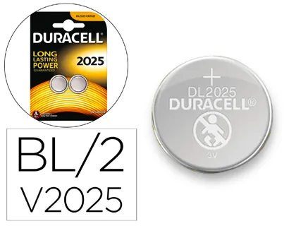 Pilha Duracell Alcalina Botao Cr2025 Blister 2 Unidades