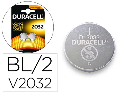 Pilha Duracell Alcalina Botao Cr2032 Blister 2 Unidades