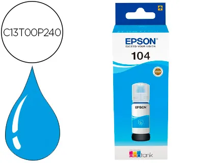 Tinta Epson Ecotank 104 et-2710 / 2711 / 2712 / 2720 / 2726 / 4700 Ciano 7500 Pag