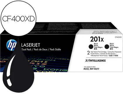 Toner HP Laserjet 201x M252 Mfp M277 Preto Pack de 2 Unidades 2800 Páginas