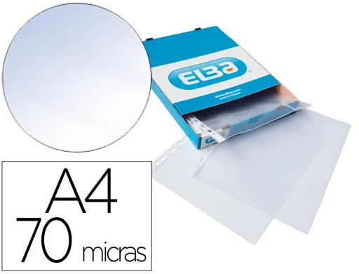 Bolsa Catálogo Elba Standard Din A4 70 Microns Cristal Caixa de 100 Unidades