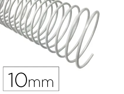 Espiral Q-Connect Metálica Branco 64 5:1 10 mm 1 mm Caixa de 200 Unidades