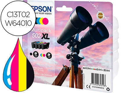 Tinteiro Epson 502 XL xp-5105 Multipack Preto Amarelo Ciano e Magenta