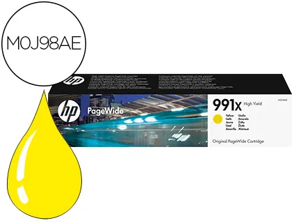 Tinteiro hp 991x Pagewide 755dn/Mfp774dn/Mfp 774dns/Mfp779dn/Mfp 779dn/P77740dw/P77750z/Amarelo