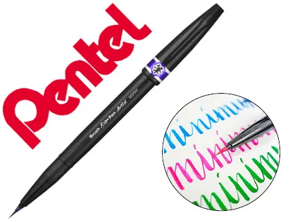 Caneta Pincel Pentel Artist Cor Violeta