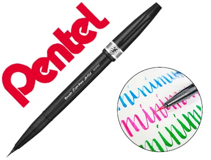 Caneta Pincel Pentel Artist Cor Cinza