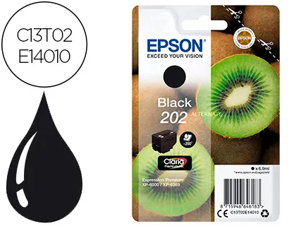 Ink-Jet Epson 202 xp-6000 / xp-6005 / xp-6100 / xp-6105 Negro 250 Pag