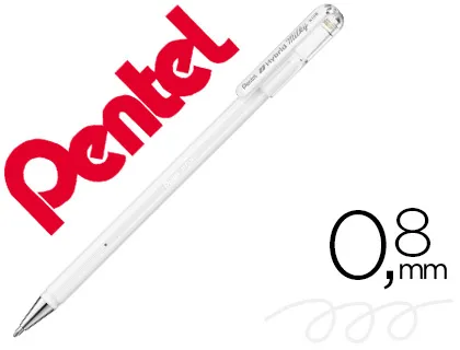 Caneta Pentel K108 Branco Pastel 0,8 mm