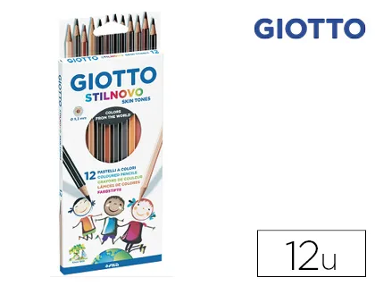 Lapis de Cor Giotto Stilnovo Aguarelaveis Skin Tones Caixa de 12 Cores