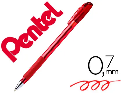 Esferográfica Pentel Bx487 com Tampa Cor Vermelho