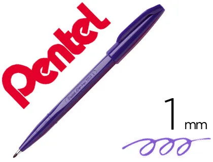 Caneta Pentel com Ponta de Fibra Sign Pem na Cor Violeta