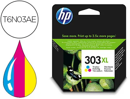 Tinteiro HP N. 303xl Envy Photo 6230 / 7130 / 7830 Cor Tricor Capacidade 415 Pag