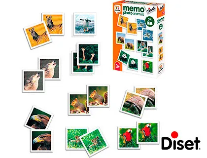 Jogo Diset Didatico Memo Photo Animals