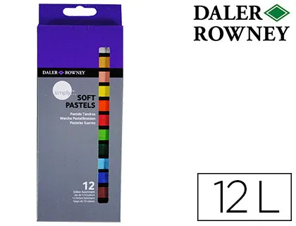 Lápis Pastel Óleo Daler Rowney Simply Suave Caixa de 12 Cores Sortidas