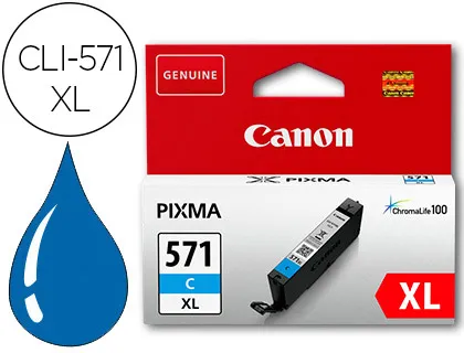 Tinteiro Canon Cli-571xl Ciano Pixma Mg6852 / Ts6050 / Ts 8050