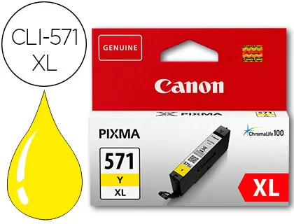 Tinteiro Canon Cli-571xl Amarelo Pixma Mg6852 / Ts6050 / Ts 8050