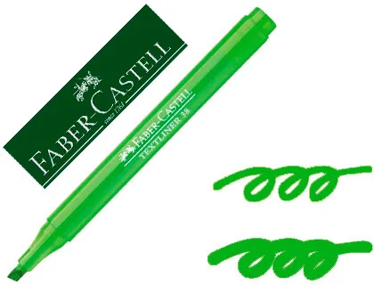 Marcador Faber Fluorescente Textliner 38 Verde