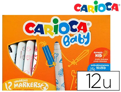 Marcador Carioca Baby 2 Anos Caixa 12 Cores Sortidas