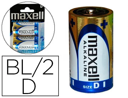 Pilha Maxell Alcalina 1.5v Tipo D Lr20 Blister de 2 Unidades