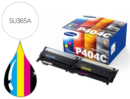 Toner Samsung P404c Sl C430w / C480 / C480 Fn / C480 Fw / C480w Pack Magenta Ciano Amarelo e Preto 1.000 Pag