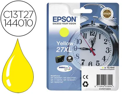 Tinteiro Epson 27xl Wf 3620 / 7110 / 7610 / 7620 Amarelo 1.100 Pag