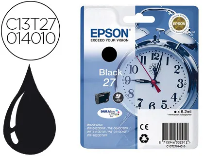 Tinteiro Epson 27 wf 3620 / 3640 / 7110 / 7610 / 7620 Preto 350 Pag