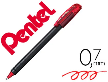 Caneta Roller Pentel Bl417 Energel Makkuro Ponta 0,7 mm Cor Vermelho