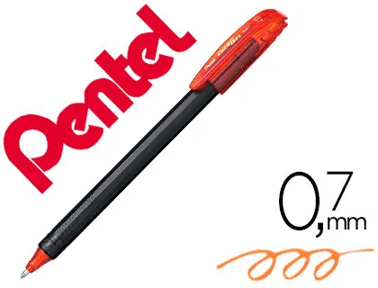 Caneta Roller Pentel Bl417 Energel Makkuro Ponta 0,7 mm Cor Laranja