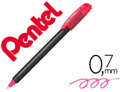 Caneta Roller Pentel Bl417 Energel Makkuro Ponta 0,7 mm Cor Rosa