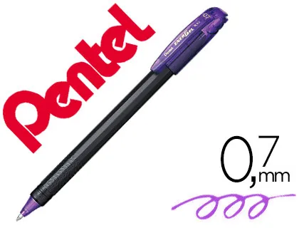 Caneta Roller Pentel Bl417 Energel Makkuro Ponta 0,7 mm Cor Violeta