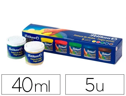 Pintura de Dedos Pelikan 40 Ml Set de 5 Cores Sortidas