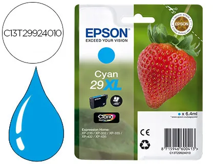 Tinteiro Epson Home 29 XL T2992 Xp435/330/335/332/430/235/432 Ciano 450 Pag