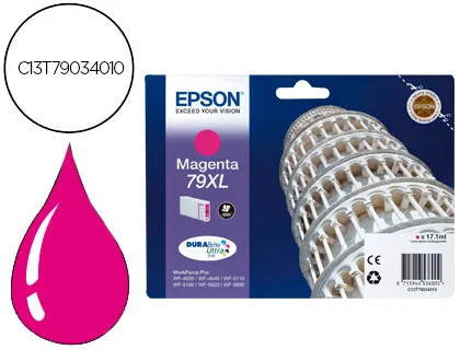 Tinteiro Epson 79xl 900p wf 4630 / 4640 / 5110 / 5620 / 5690 / 5690 Magenta -2.000 Pag